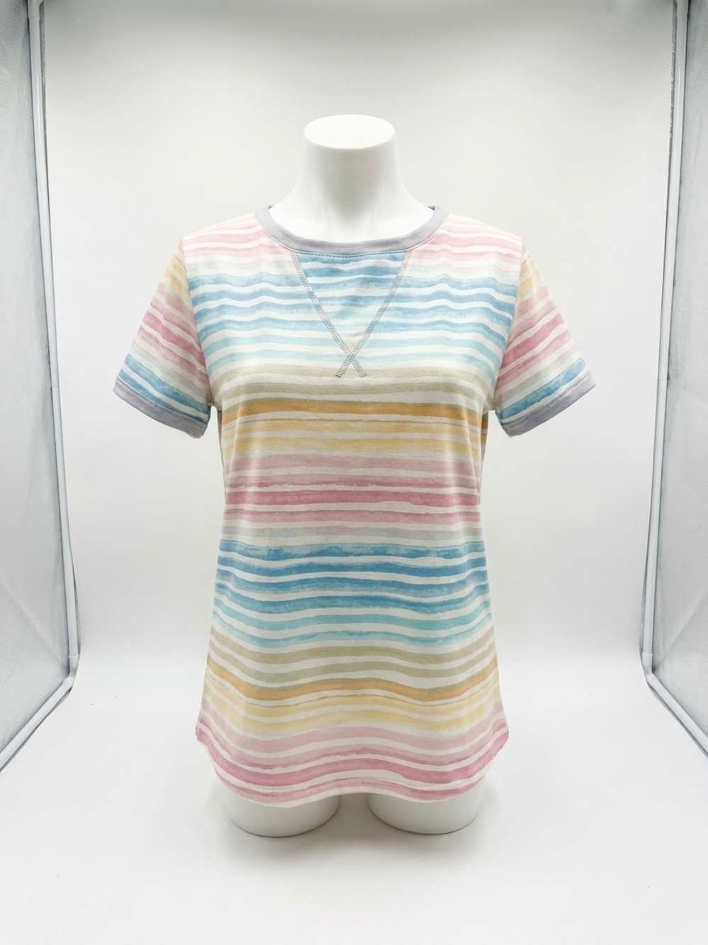 NEW HONEYME pastel watercolor everyday tee in multi color